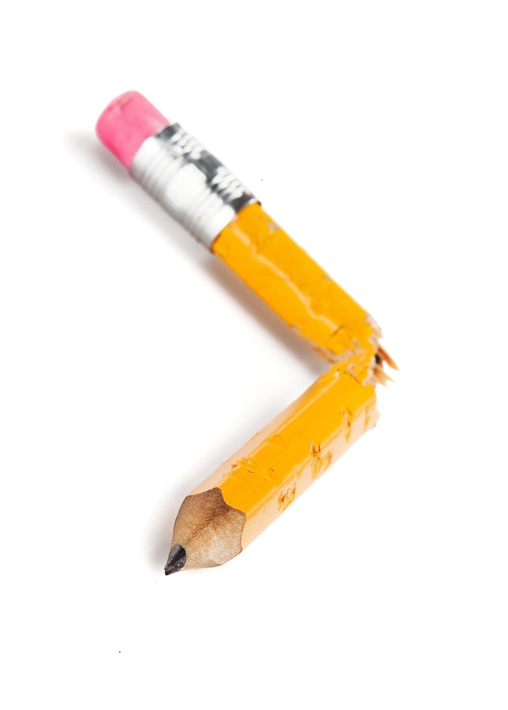 Photo crayon mâché et cassé