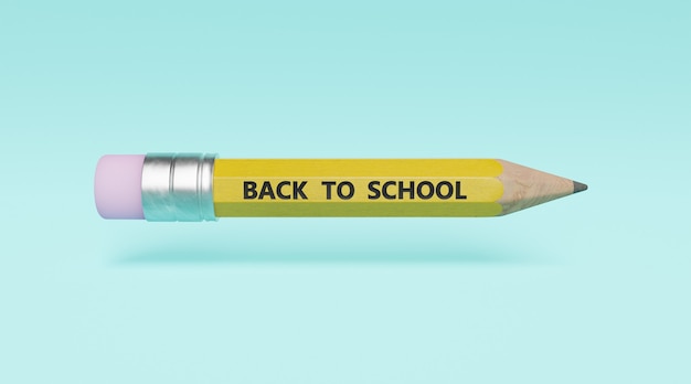 crayon avec signe de retour à l'école