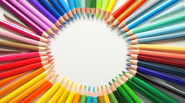 Crayons colorés Illustration AI GenerativexA