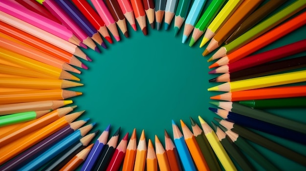 Crayons colorés Illustration AI GenerativexA