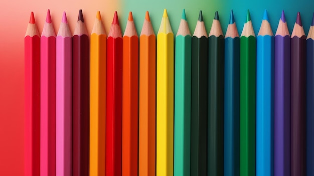 Crayons colorés Illustration AI GenerativexA