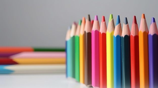 Crayons colorés Illustration AI GenerativexA