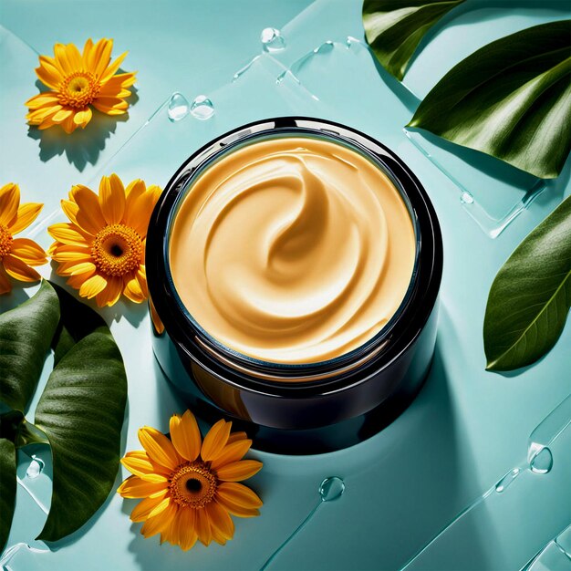 Cream jar mockup d'affichage de produits de beauté généré par ai