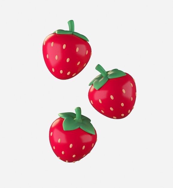 Créateur de scène de fraise de rendu 3D