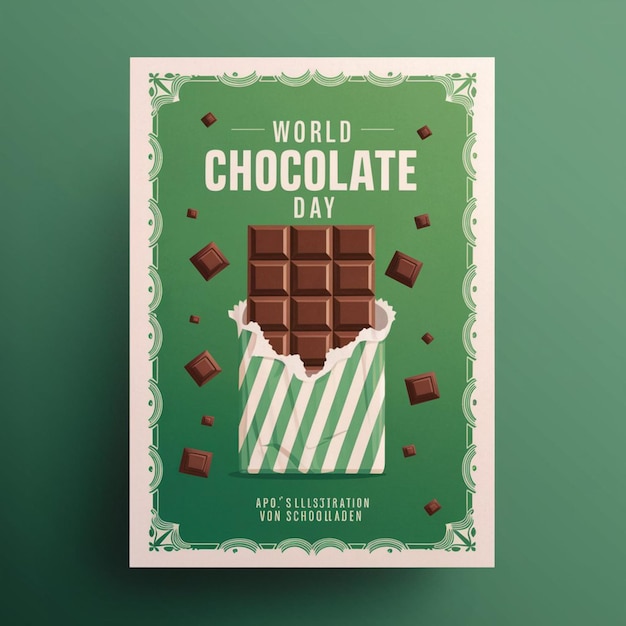 Photo création d'une affiche pour la célébration de la journée mondiale du chocolat