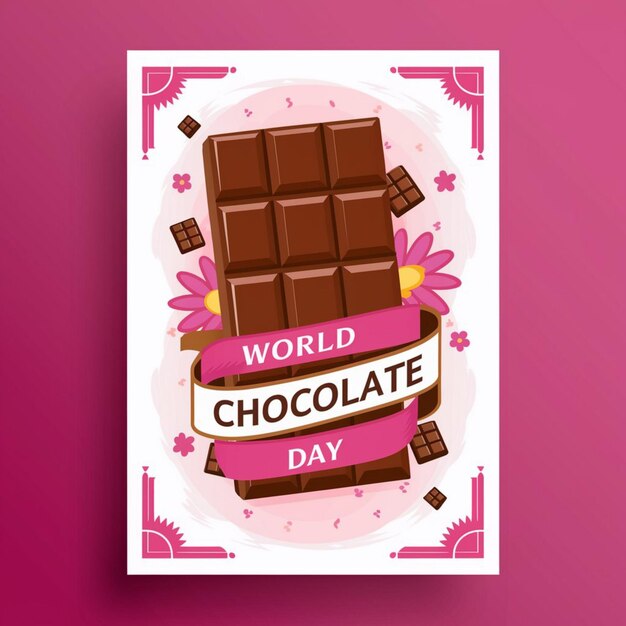 Photo création d'une affiche pour la célébration de la journée mondiale du chocolat