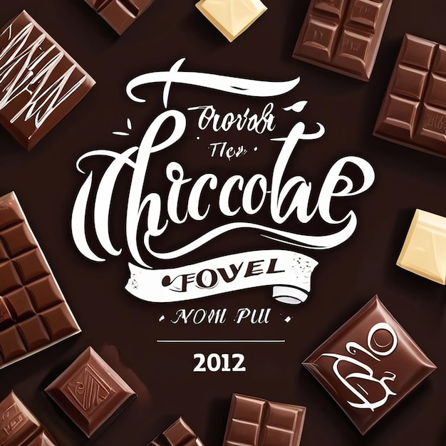 Photo création d'une affiche pour la célébration de la journée mondiale du chocolat