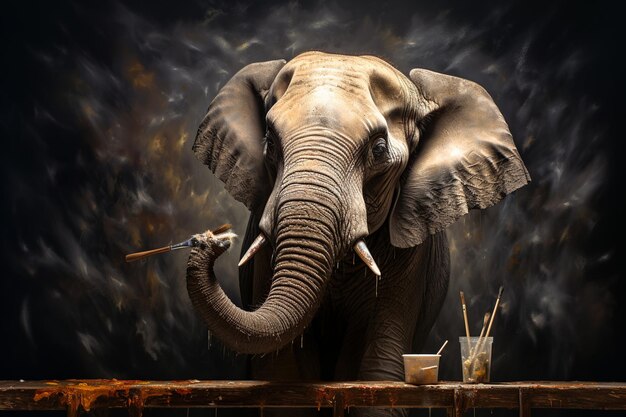 Création_artistique_de_l'éléphant_joyeux