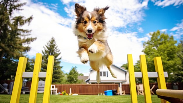 Création d'un cours d'agilité pour chiens de jardin