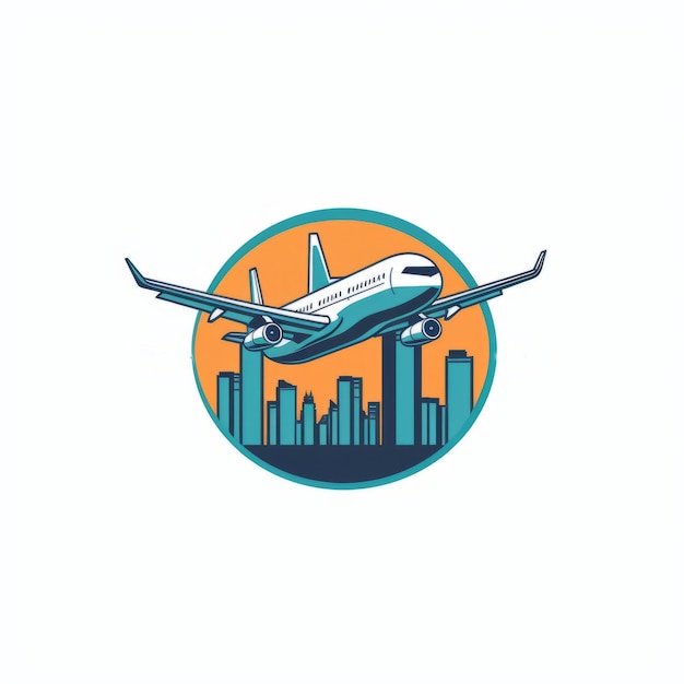Création de logo d'avion moderne dans un style vectoriel pour la ville de New York
