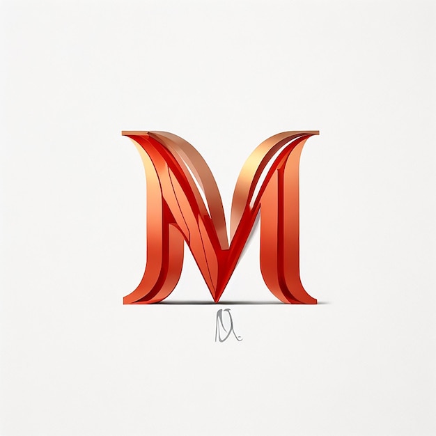 Photo création de logo de lettre alphabet élégant coloré généré par ai