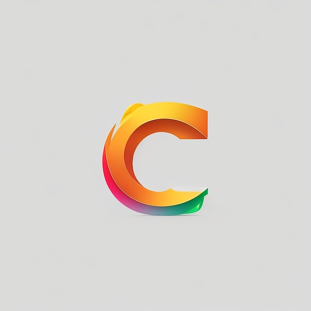 Création de logo de lettre alphabet élégant coloré généré par Ai