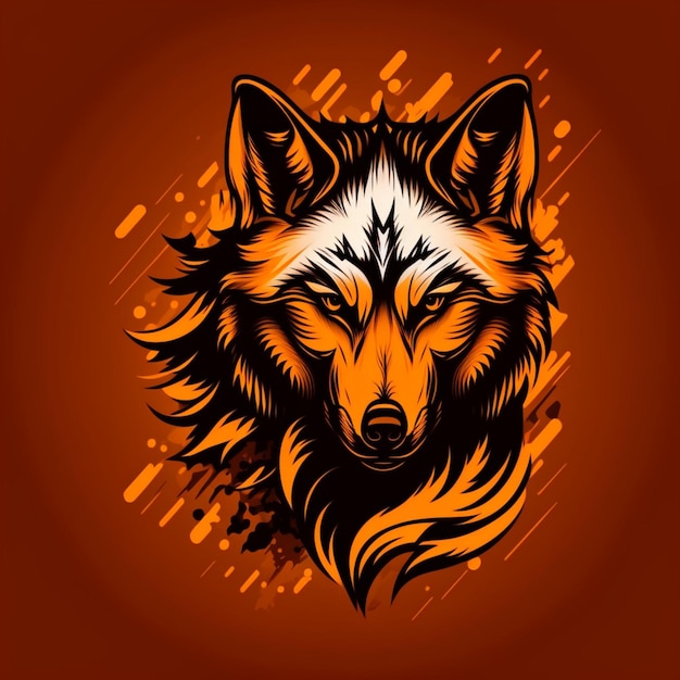création de logo de loup