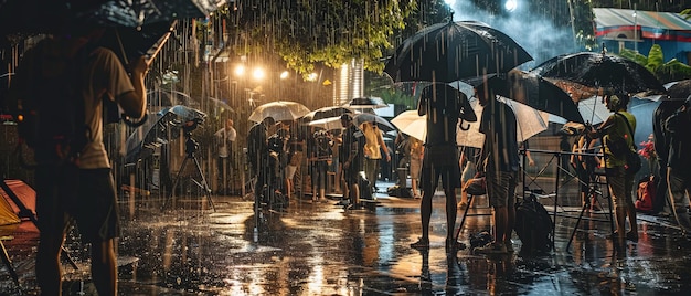 La créativité adaptative dans les coulisses d'un tournage interrompu par la pluie