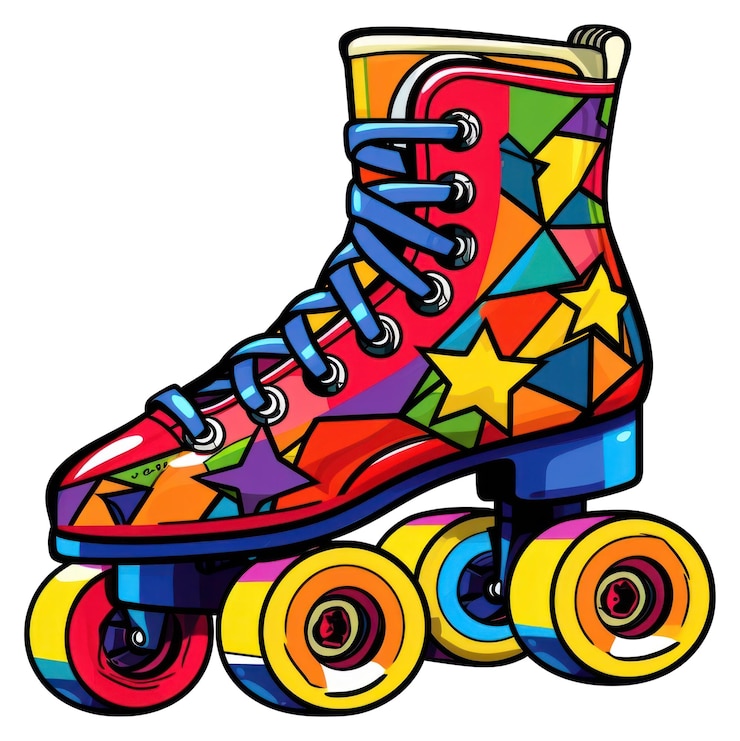 Photo la créativité des chaussures de patin à roulettes de png