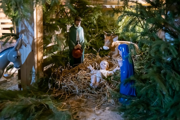 Crèche de Noël avec bébé Jesus Crèche