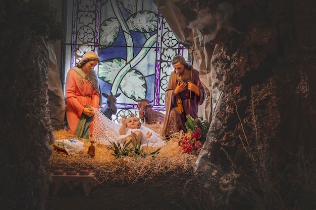 Crèche de Noël - Différentes scènes d'une crèche de Noël.