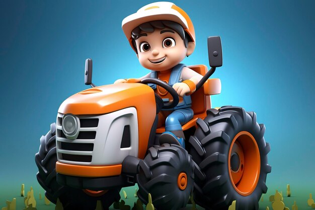 Créer des personnages 3D opérant des tracteurs et d'autres équipements agricoles