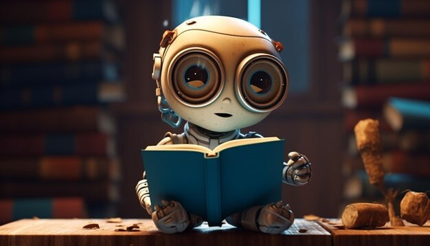 Créer un robot inspiré par les livres et la lecture de ce robot coupé