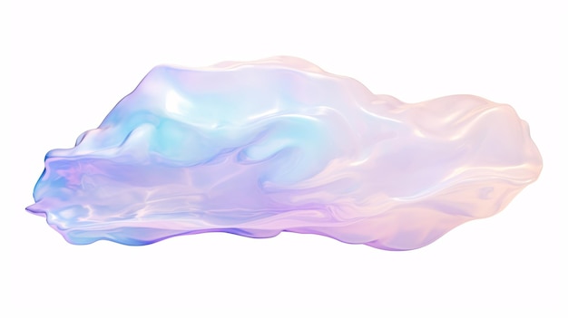 Créez une atmosphère de rêve avec ce modèle isolé présentant une forme de nuage iridescent moelleux