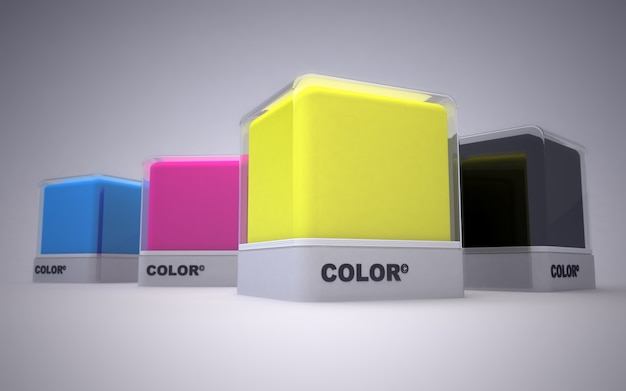 Photo créez des blocs de couleurs dans une variété de couleurs