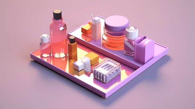 Créez une image d'un kit de maquillage jouet avec un simulateur d'IA générative compacte