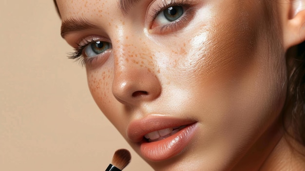 Crème bronzante radiante pour la peau de rosée