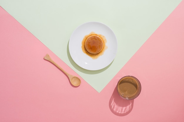 crème caramel maison au sirop sucré, crème pâtissière