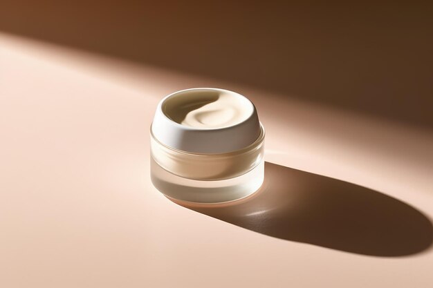 Crème cosmétique hydratante pour les mains maquette de tube de verre blanc vue de face AI Générative