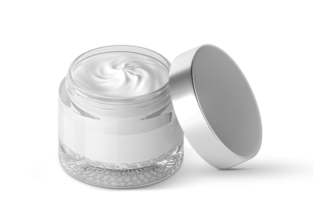 Crème cosmétique isolée sur fond blanc