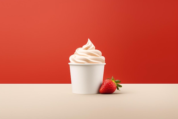 La crème fouettée avec l'IA générative de fraise