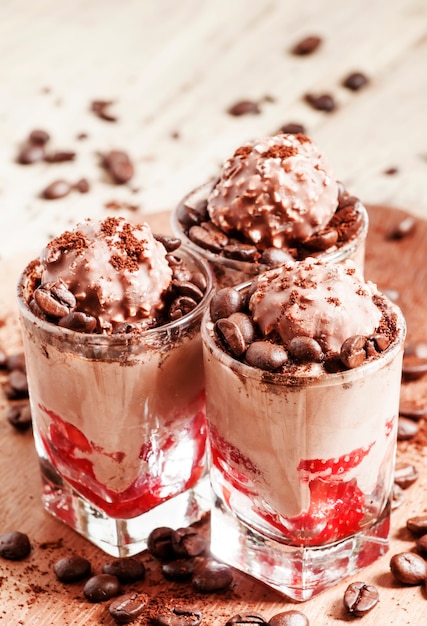 Photo crème glacée au chocolat