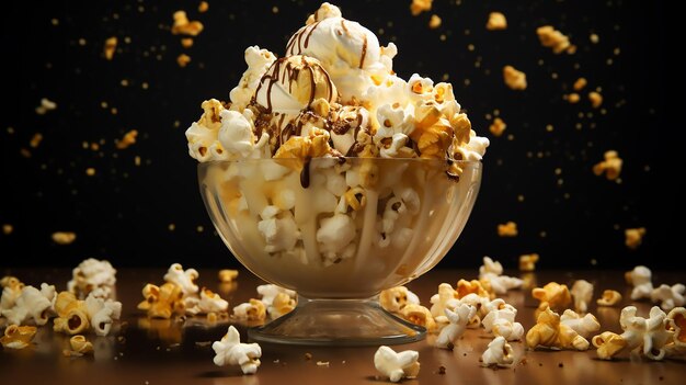 La crème glacée au pop-corn