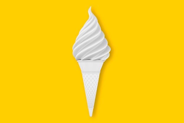 Crème glacée gaufre cône été fond graphique rendu 3D