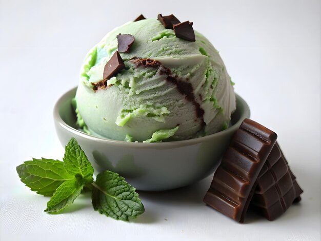 crème glacée à la menthe au chocolat