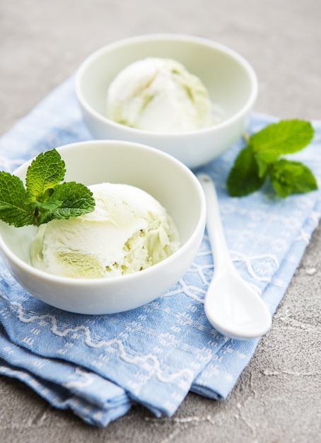 Crème glacée à la menthe verte