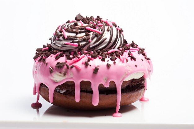 Crème glacée Oreo Sandwiched Donut avec des garnitures