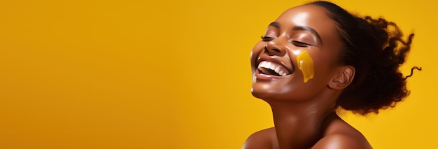 Crème pour le visage et les soins de la peau pour femmes noires bien-être léger peau pour visage heureux et écran solaire