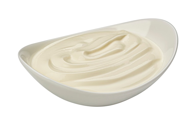 Crème sure isolé sur fond blanc