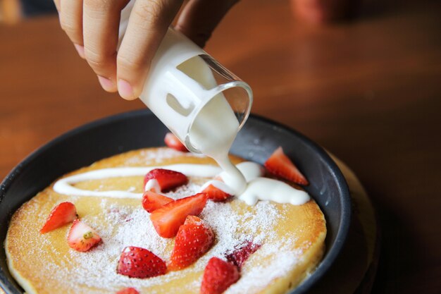 Crêpe aux fraises