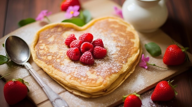 Crêpe Sous Forme De Coeur