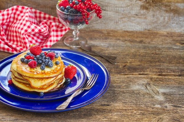 Crêpes aux baies fraîches