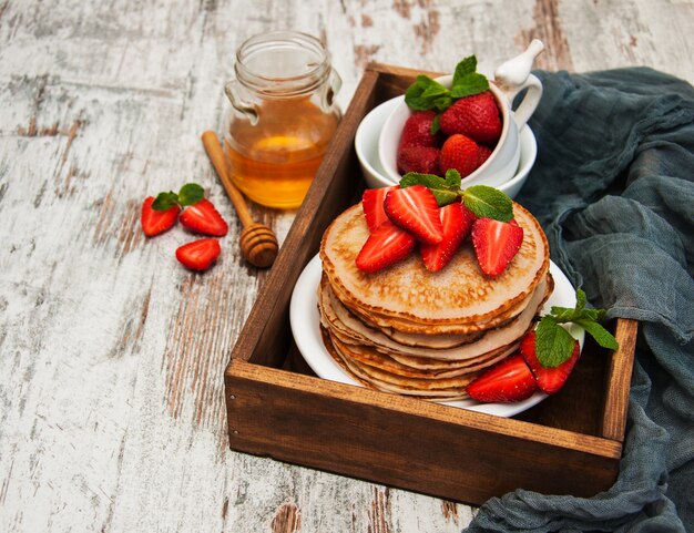 Crêpes aux fraises