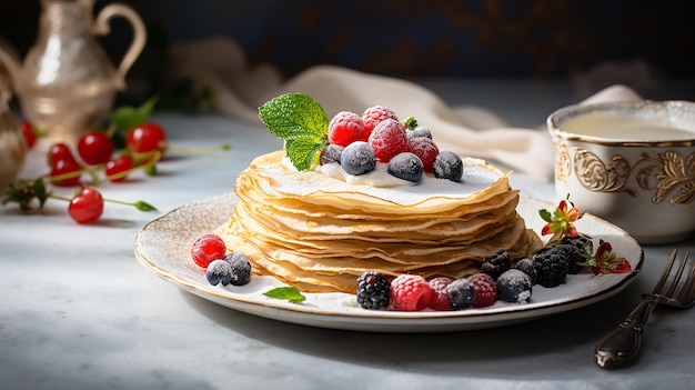 Crêpes aux petits fruits