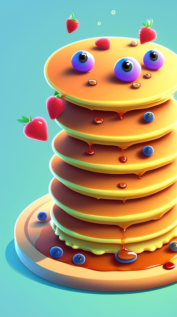 Des crêpes délicieuses en 3D.