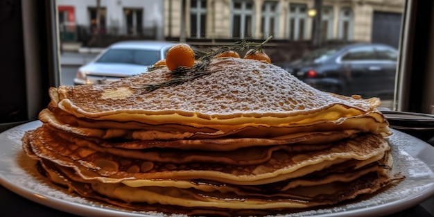 Des crêpes délicieuses remplies de crème