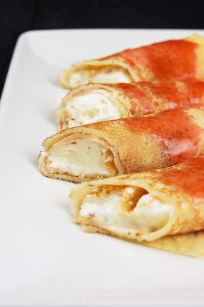 Crêpes farcies à la crème