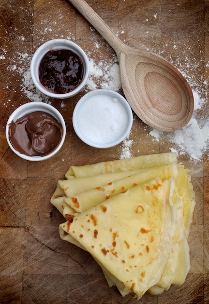 Crêpes françaises faites maison