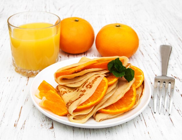 Crêpes à l&#39;orange