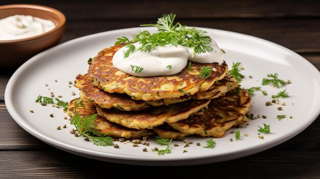 Crêpes de pommes de terre au sarrasin et à la crème sure